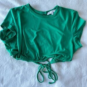 Olivaceous Vibrant Green Crop Top